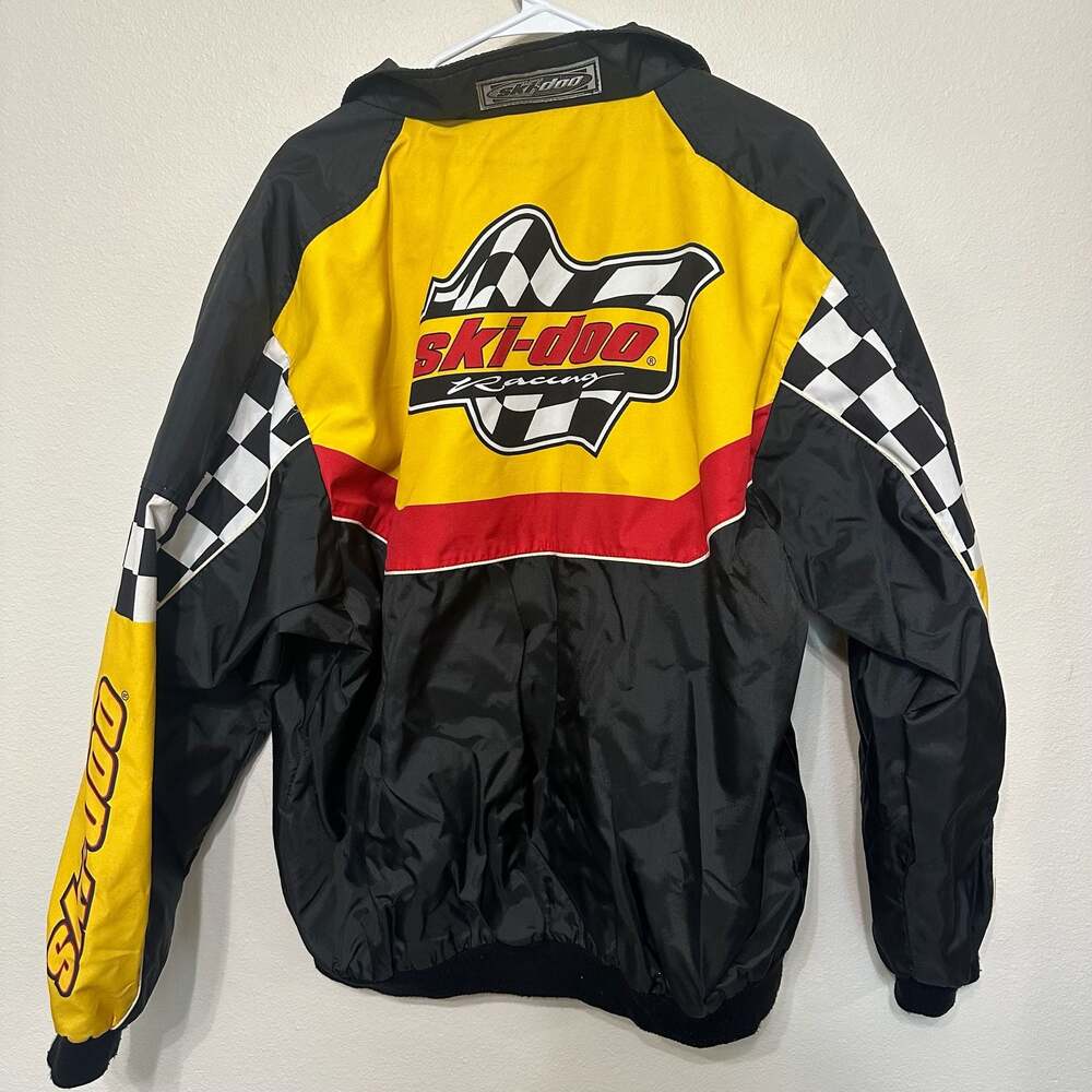 Vintage Ski-Doo Bombardier Summer Racing Jacket Adult TG/XL Checker SnoGear - Picture 5 of 13